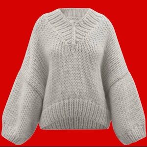 MR MITTENS CHUNKY SWEATER GRAY XS/S